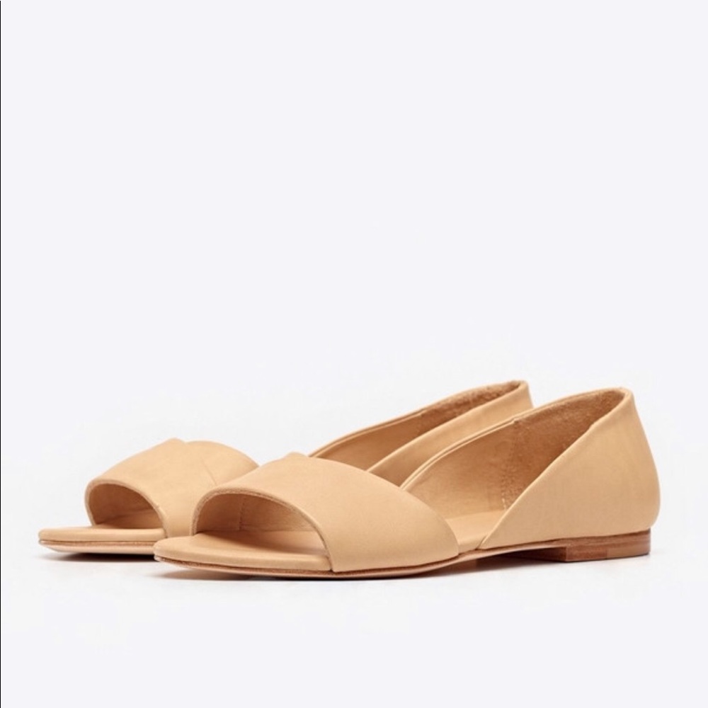 Nisolo *like new* Mia Peep Toe flats